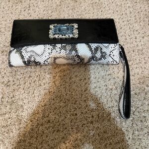 Elegant Black and White Clutch